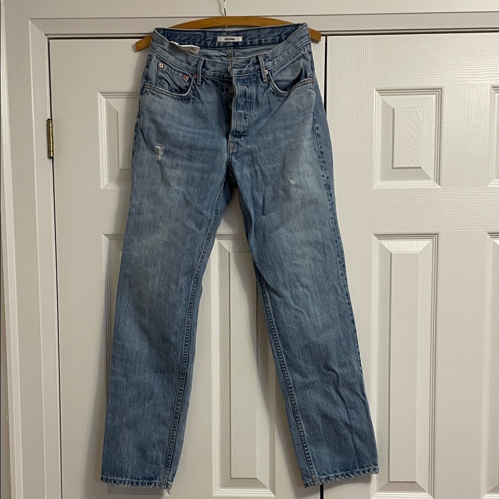 GRLFRND HELENA Blue Straight Jeans with Classic Wash